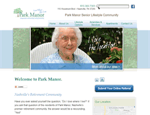 Tablet Screenshot of parkmanorapts.com